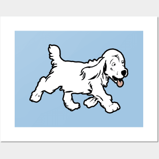 Cute White Dog Posters and Art